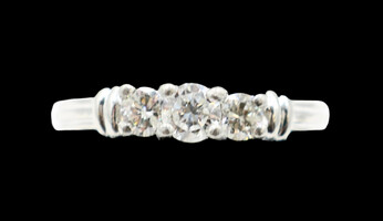  Women's ZEI PT950 Platinum 0.50 ctw Round Diamond Engagement Ring Size 5 1/4