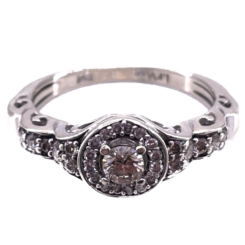  Gold Ladies Diamond Engagement Ring 14kt 