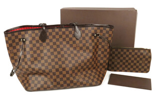 Louis Vuitton NEVERFULL NM DAMIER Luxury Leather Hand Bag with Box 