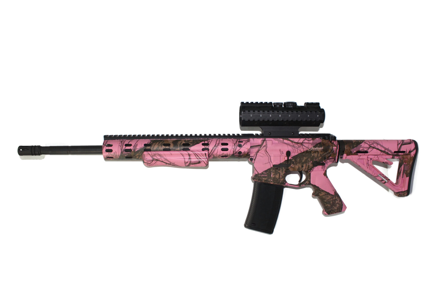 Ambush Firearms A11 Pink Camo Ar 5.56 Rifle With Optic 