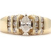 "Green Dot" Estate 0.80 ctw Marquise & Round Diamond Statement Ring in 14KT Gold