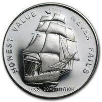 U.S.S. Constitution Ship 1OZ Silver Round