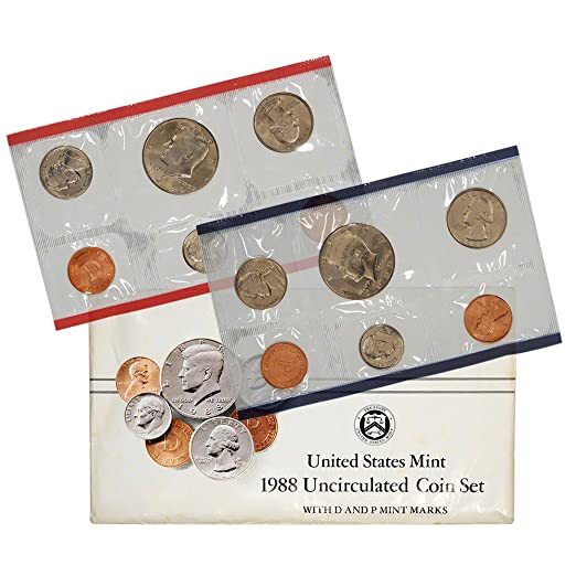 United States Mint 1988 Uncirculated Coin Set USA Pawn