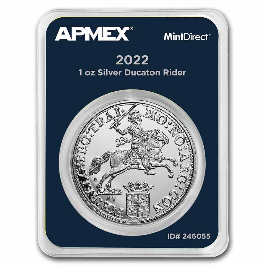 Apmex MintDirect 2022 1OZ Silver Ducaton Rider Coin