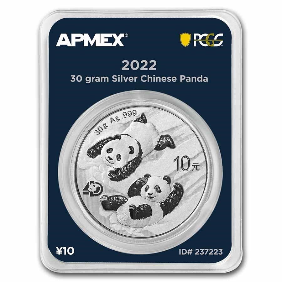 Apmex PCGS 2022 30 Gram Silver Chinese Panda Coin USA Pawn