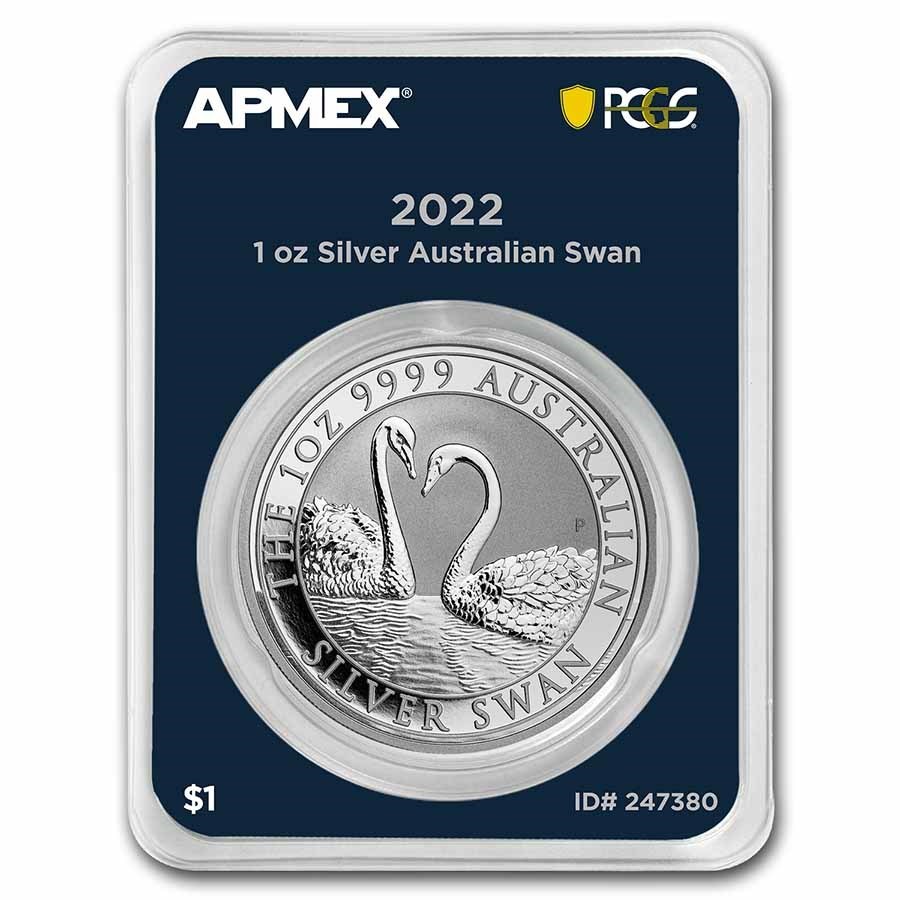 Apmex PCGS 2022 1OZ Silver Australian Swan Coin USA Pawn