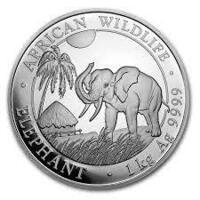 Apmex MintDirect Premier 2017 1OZ Silver Somalian Elephant Coin