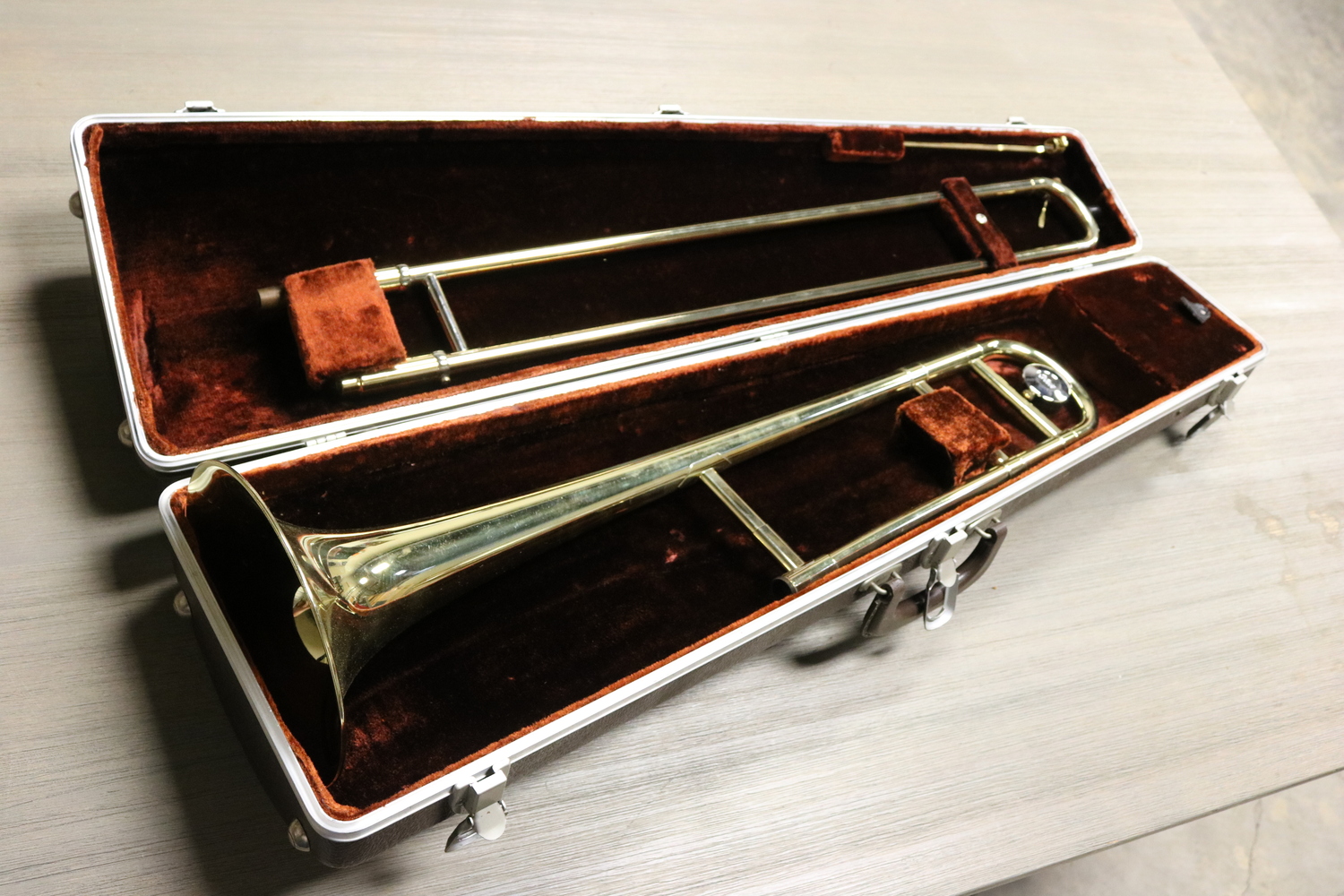 Vintage F.E. OLDS & SON AMBASSADOR Trombone With Case USA Pawn