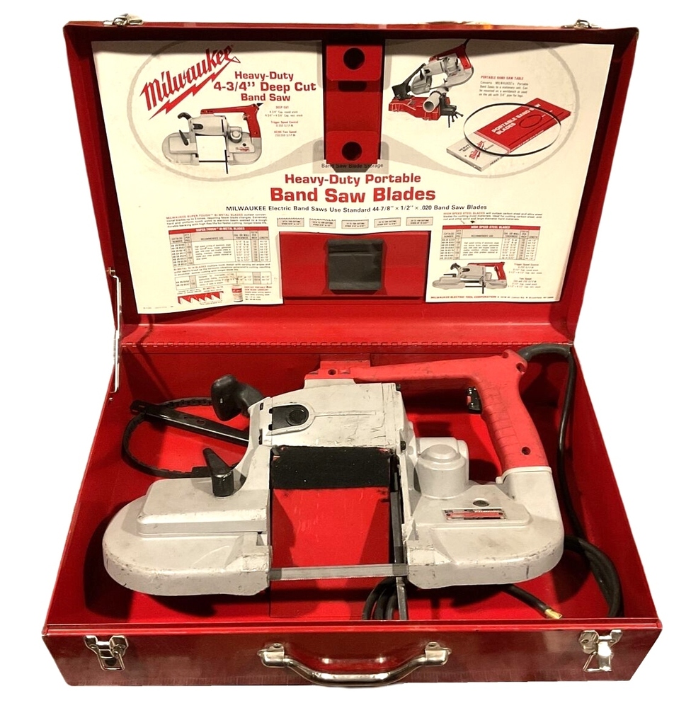 MILWAUKEE 6230 Deep Cut Portable Band Saw With Metal Storage Case USA