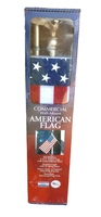 Wall Mounted Commercial Grade US American USA Flag in Box 