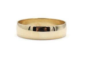 Men's Classic 10KT Yellow Gold Plain 6mm Band Wedding Ring Size: 11.5 - 4.10g
