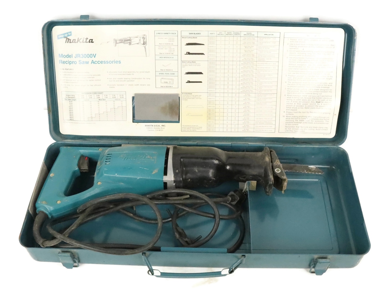 Makita JR3000V Reciprocating Saw with Metal Case USA Pawn