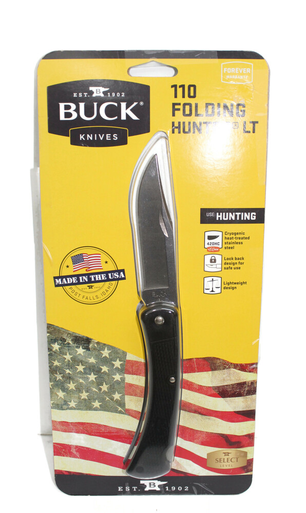 Buck 110 Folding Hunter LT Made in the USA New