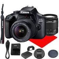 Canon EOS 4000D DSLR Camera W/ 18-55mm Lens, Bag and Many Extras