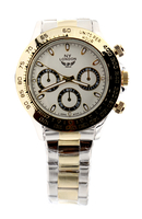 New! Men's NY London Model: 1632 Daytona Inspired Stainless Steel Wrist Watch 