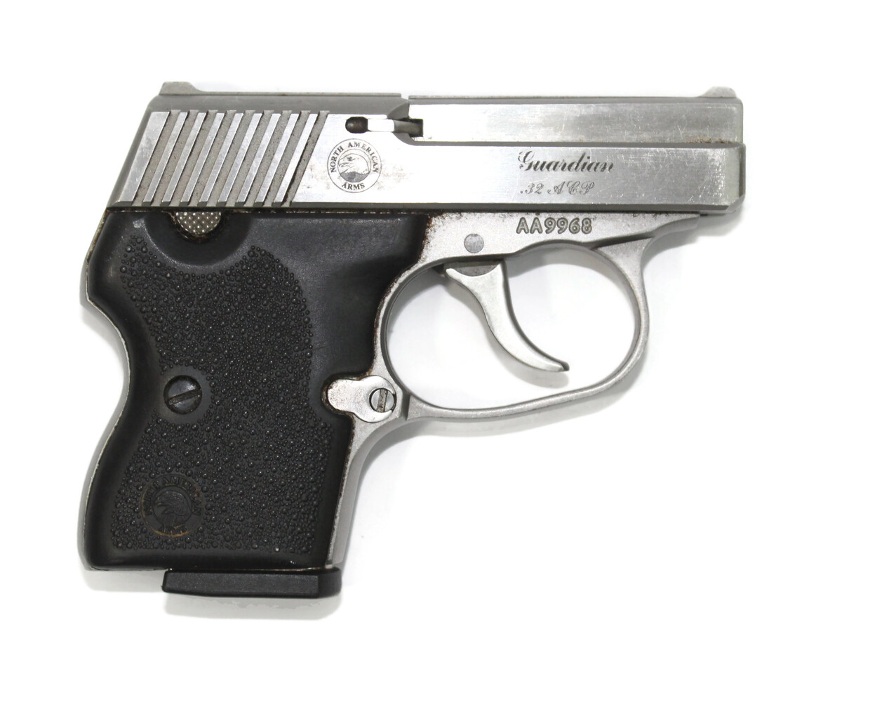 North American Arms Guardian 6-Round Magazine – Stainless, Flat, .32 ACP, For Handgun, 783583554145