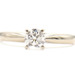 "Green Dot" 0.51 Ctw Round Diamond Solitaire Engagement Ring In 14KT White Gold 