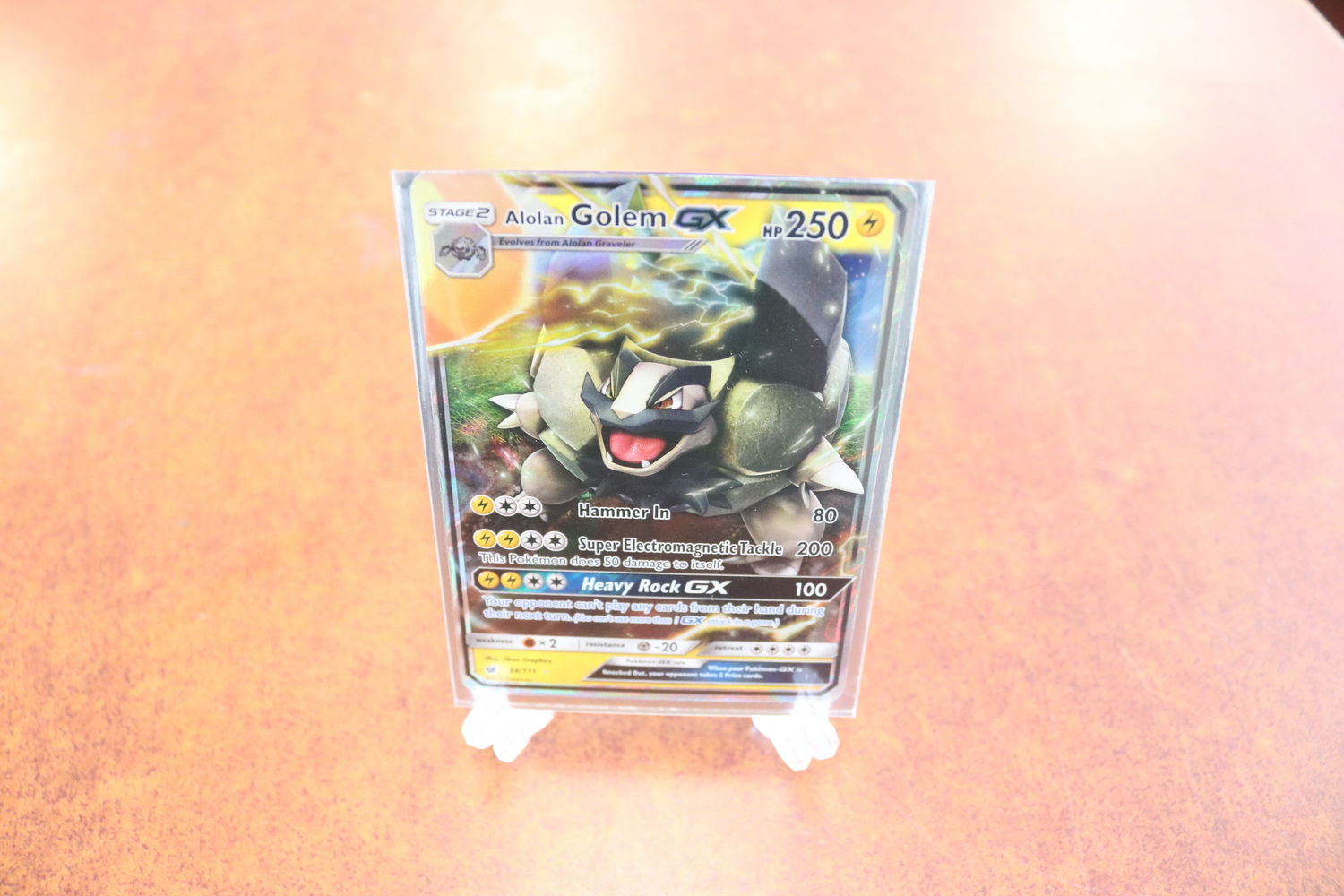 Alolan Golem Gx Sm Crimson Invasion Near Mint Usa Pawn 