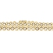 3.00 ctw Round Diamond Double Row Tennis Bracelet in 14KT Yellow Gold - 14.5g 