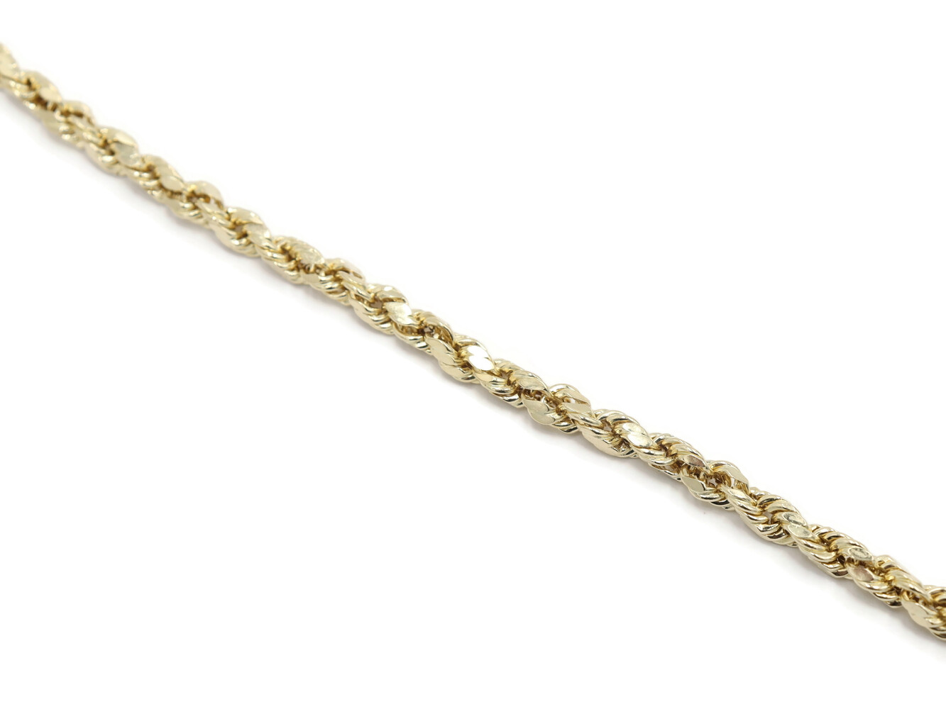 Men's 10KT Yellow Gold 6.6mm Wide Hollow Rope Chain 24