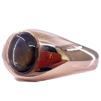 Gold Gentleman's Ring With Tiger Eye Gemstone 14kt Size 8