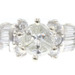 0.63 Ctw Fancy, Round & Baguette Cut Diamond 14KT White Gold Mosaic Cluster Ring