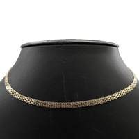 Gold Woven/Braided Necklace 14kt 16 1/2" Length 3.85mm Width