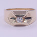  14K Yellow Gold Mens Ring with Channel Set .40ct Diamond Size 11