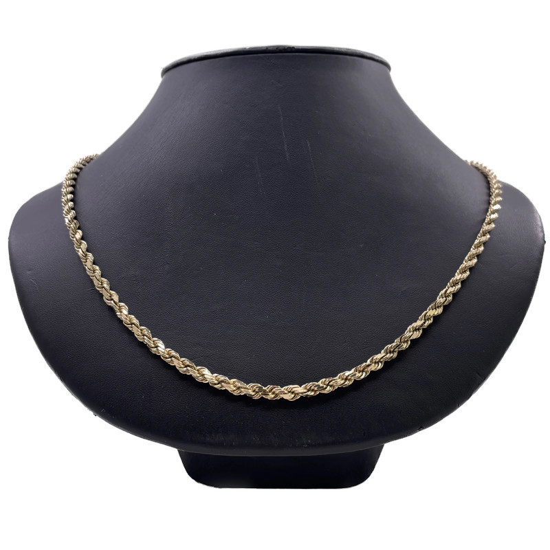 Gold Rope Necklace 10kt 24