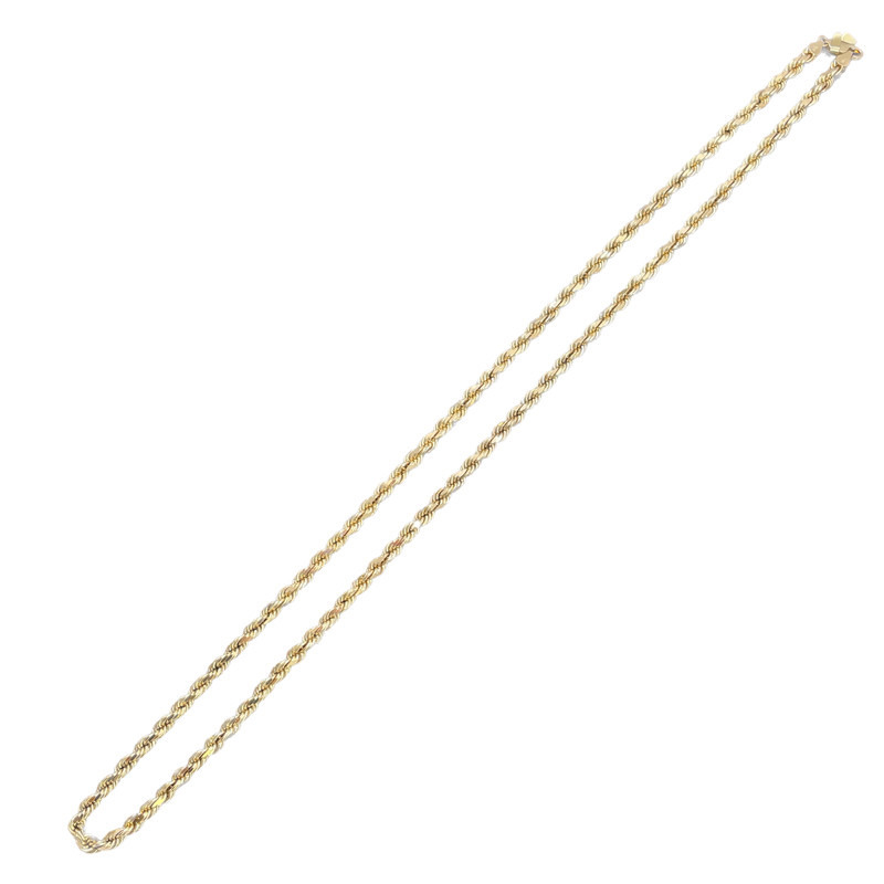 Gold Rope Necklace 10kt 24