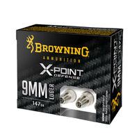 Browning X-Point Defense 9mm Luger Ammunition 20 Rounds JHP 147 Grain