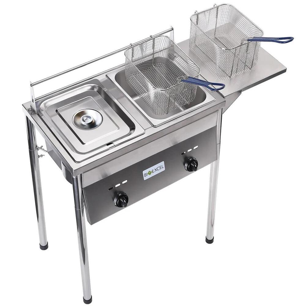 Bioexcel Taco Cart Two Tank Outdoor Deep Fryer | USA Pawn