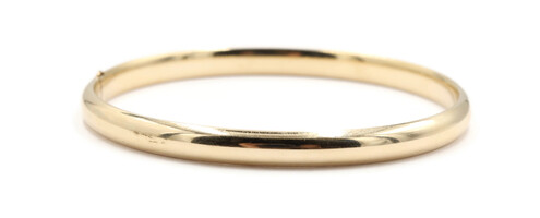  Women's Classic 14KT Yellow Gold Hollow 6mm Wide 7 3/4