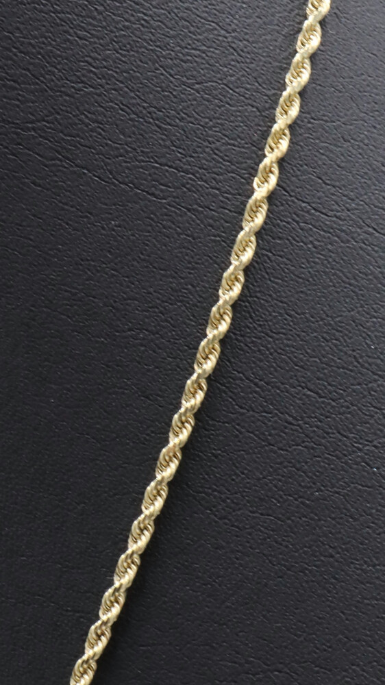 Classic 2mm Wide 10KT Yellow Gold 24.5