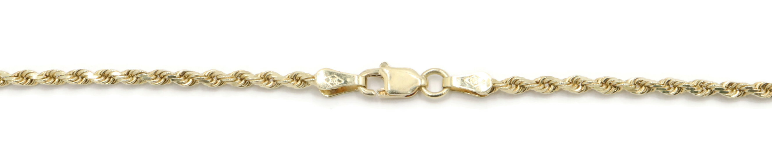Classic 2mm Wide 10KT Yellow Gold 24.5