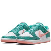 Nike Dunk Low Snakeskin Washed Teal Bleached Coral Size 11.5