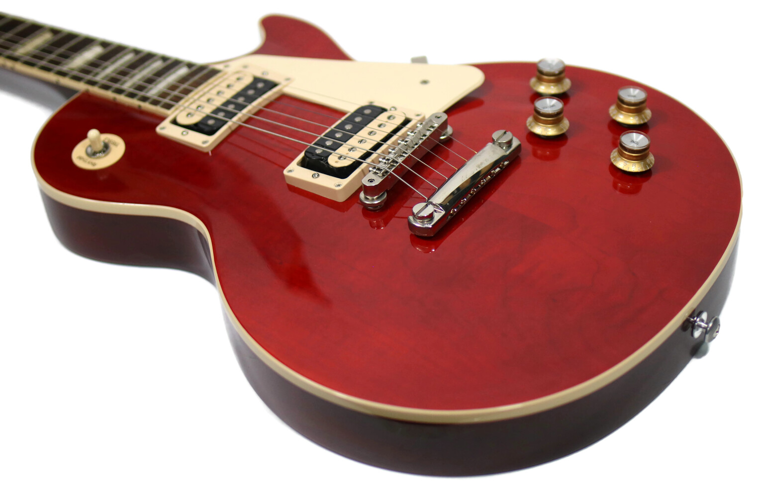 2021 Gibson Les Paul Classic Transparent Cherry Push/Pull Burstbucker 61R/61T