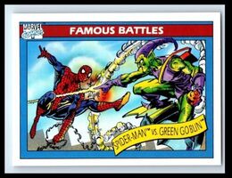 1990 Impel Marvel Universe Series 1 Spider-Man vs. Green Goblin #111 Card
