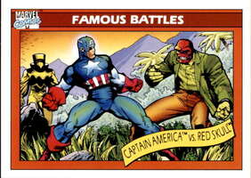 1990 Marvel Universe #97 Captain America VS The Red Skull 