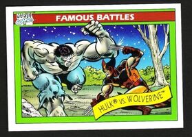 1990 Marvel Impel #113 Famous Battles - Hulk vs Wolverine Universe 