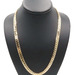 Italy 14KT Yellow Gold 7.7mm Wide Heavy Flat Cuban/Herringbone Necklace 22" 49g