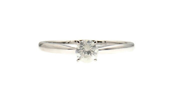 Women's 0.50 ctw Round Diamond Solitaire Engagement Ring In 10KT White Gold 