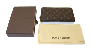 Authentic Louis Vuitton Zippy Wallet Monogram Brown Canvas Luxury With Box