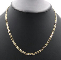 R.B 10KT Yellow and White Gold Two Tone Diamond Cut Mariner Chain 18.5