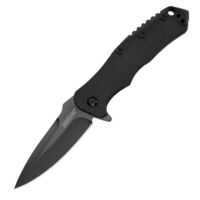 Kershaw RJ Tactical Folding Knife 3" Plain Edge Spear Point Blade Nylon Handles 