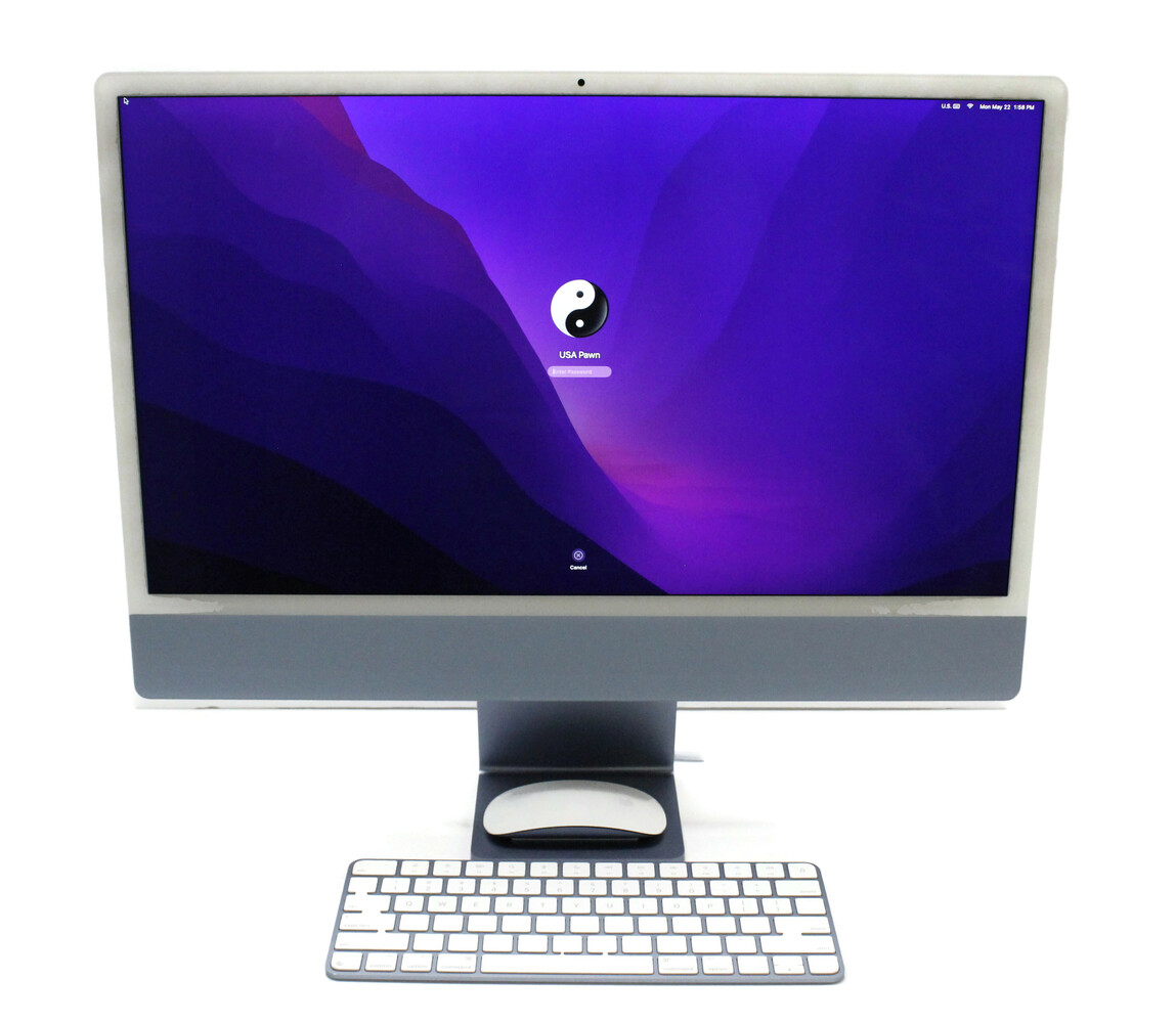 Apple iMac 24 Inch M1 2021 Desktop Computer 256GB 8GB MacOS Monterey