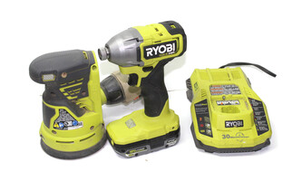 Ryobi 18V Combo kit Impact and Orbital Sander with Battery and Charger