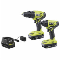 "GREEN DOT" RYOBI PCL206/PCL235 Cordless 2-Tool Combo Kit