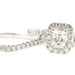 THE LEO 1.33 ctw Emerald & Round Cut Diamond 14K White Gold Wedding Ring Set 
