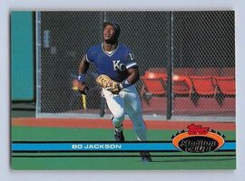 Bo Jackson 1991 Stadium Club Baseball Card Kansas City Royals Nm Mt Hof # 224